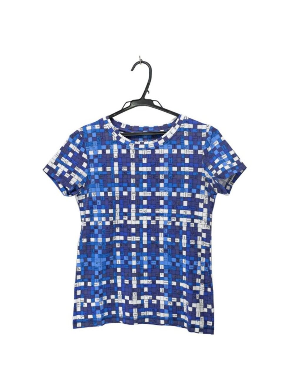Hermes Naito T-Shirt Volduk Navy Blue White Cotton 34